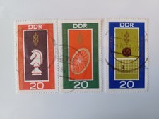 Znaczki NRD 1969 2. Puchar Świata + Mistrzostwa Świata Mi 1491-93