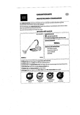 Multizyklonen-Staubsauger  Easy Home Modell 10064