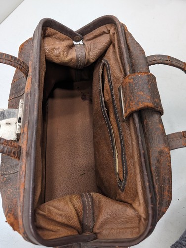 Antike Leder Damen Ärzte Zahnärzte Arzttasche Aktentasche - Elkhart Indiana - Bild 21 von 24