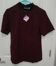 Lady Edwards Women's Petite Pincord Housekeeping Tunic 7278P Wine XS