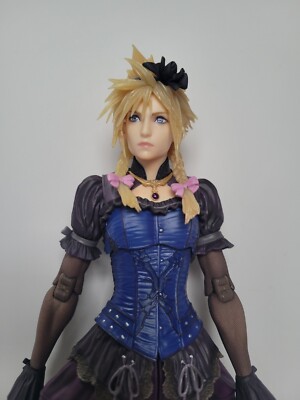 cloud strife blue dress Final Fantasy VII Remake STATIC ARTS Cloud Strife Dress Ver