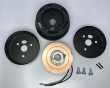 Black 5 6 Hole Steering Wheel Hub Adapter Ford Mustang Falcon Galaxie 1965-1969