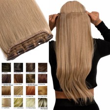 ONE PIECE Clip In Hair Extensions Real Remy hair Human Hair Thick Full Head Weft