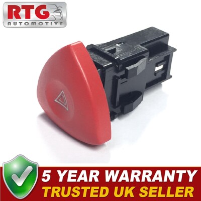 Hazard Warning Switch Button For Renault Laguna, Espace, Trafic & Vauxhall Vivaro