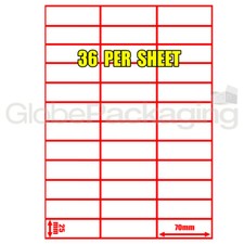 Image of WHITE A4 SELF ADHESIVE ADDRESS LABELS INKJET LASER COPIER PRINTER STICKY PEEL