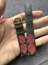 Vintage Watch Strap 18 mm  Leather Nos Top Quality V34