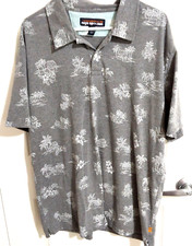 Vintage Reyn Spooner Gray Pull-over Single Stitch Hawaiian Print Shirt XXL