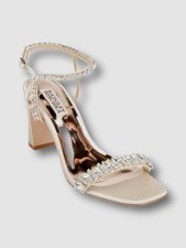  225 Badgley Mischka Women's Ivory Marilee Ankle Strap Sandal Shoes Size US 6