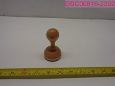 QTY 3; "Stamped With Love" Wood Handle Stamp 3-1/4"Tall, 1-7/8" Dia.
