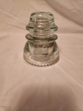 Hemingray Clear Glass Insulator Cup 42 Made in USA
