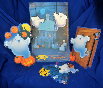 VTG NEAR MINT 1987 HALLMARK HAUNTED HOUSE CENTERPIECE W EXTRAS IOP NO DAMAGE