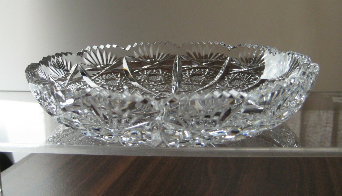 500PK Queen Lace Bohemia Crystal Plate or Dish 6 1/4