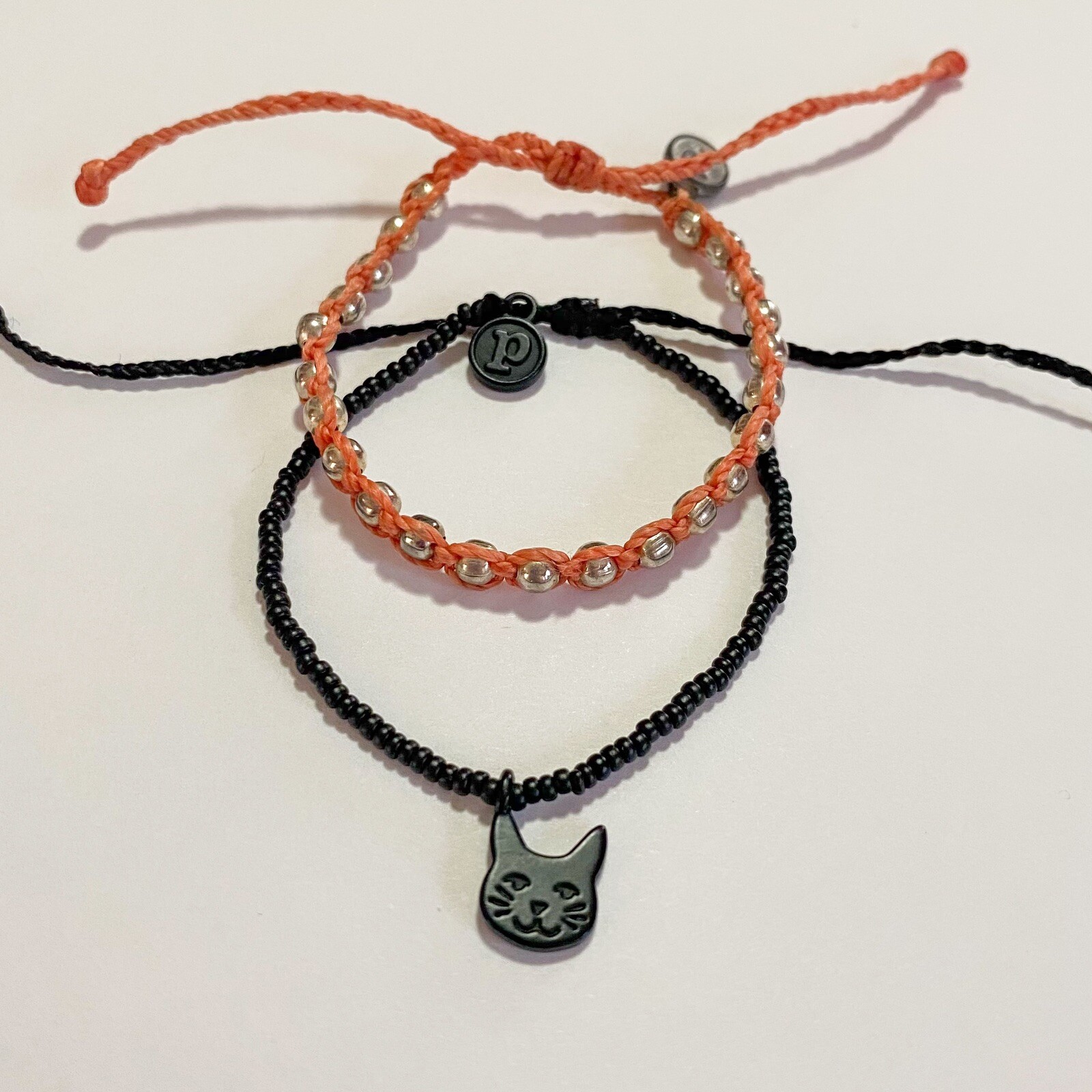 Pura Vida RARE Black Cat Seed Bead Bracelet With Cora… Gem