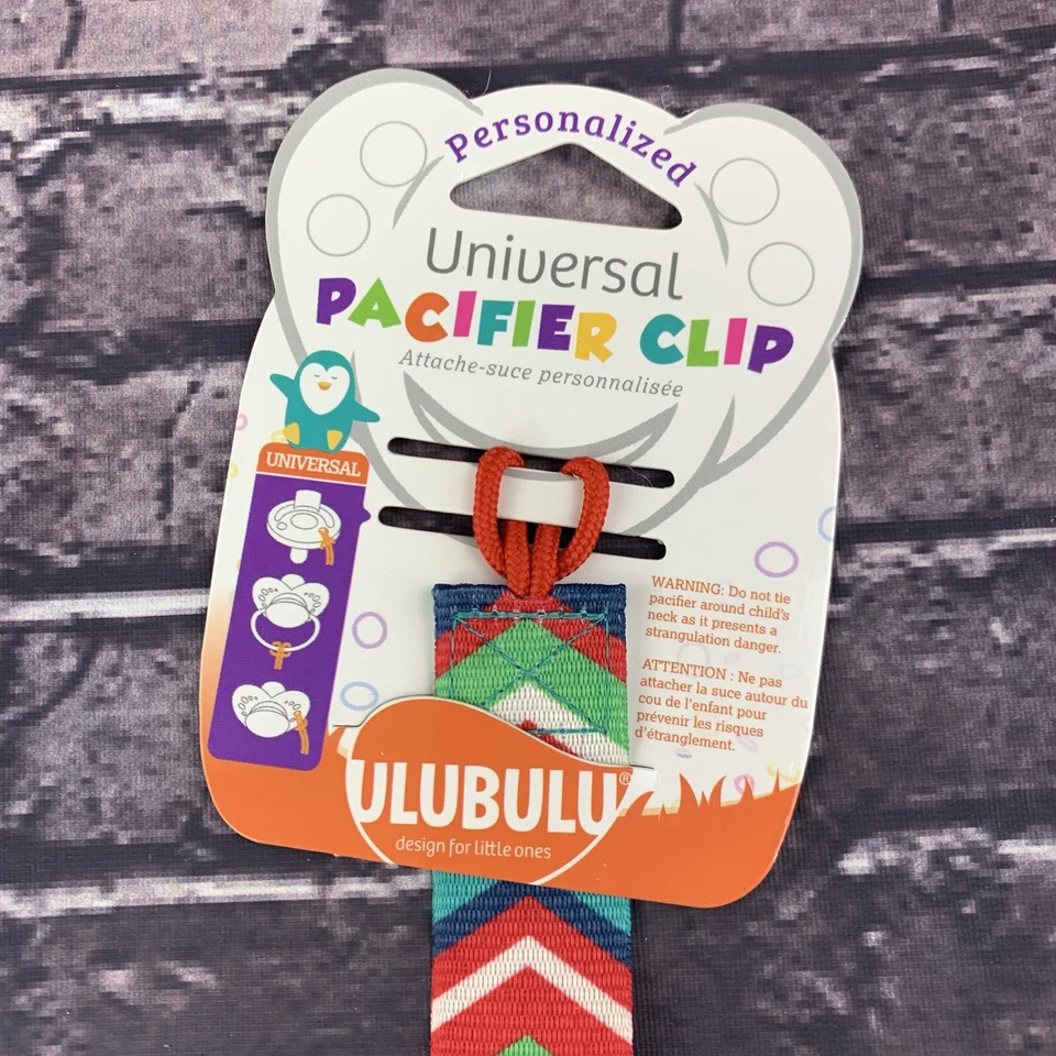 Ulubulu Universal Pacifier Clip Trees Stripes Design Personalize Christmas - Image 3 of 4