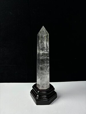 1.45LB Top Natural Clear Quartz Obelisk Healing Crystals Balance Chakras Reiki