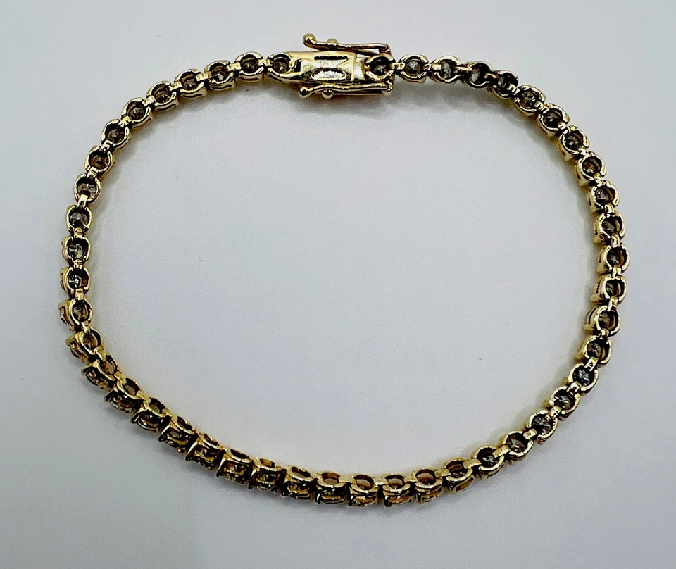 Brazalete tenis diamantes naturales para dama oro 18k 3 quilates de diamantes longitud 6,75 Foto 4 de 4