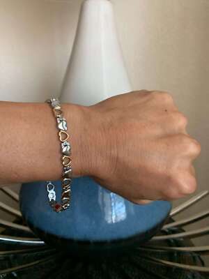 Heart Steel Magnetic Bracelet 4 Elements Women Renew Balance Energy Power Joy RX