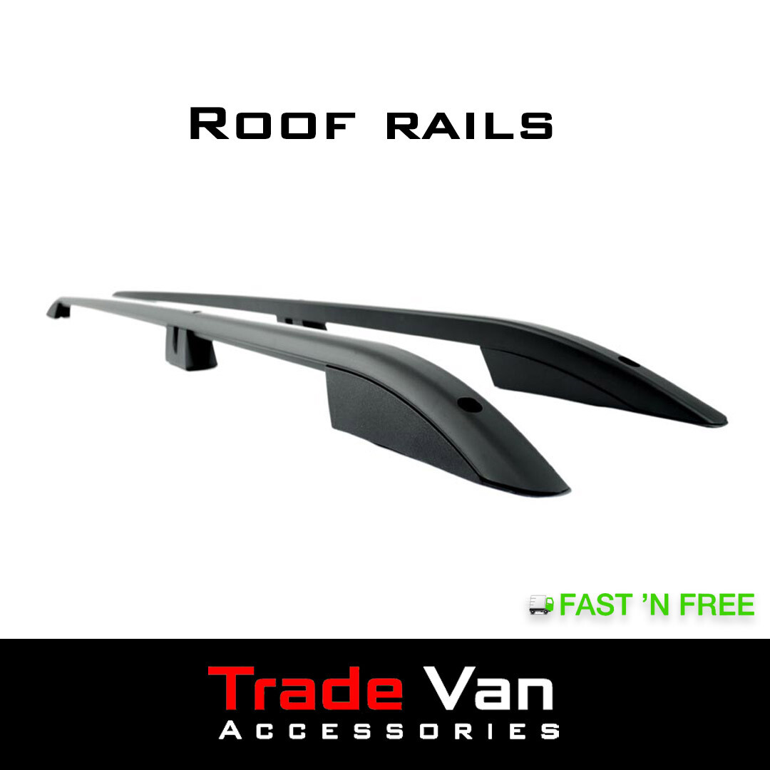 PEUGEOT TRAVELLER 2017 ON ROOF RACK RAILS SAHARA TX3 ANODISED BLACK BARS  MWB-L2