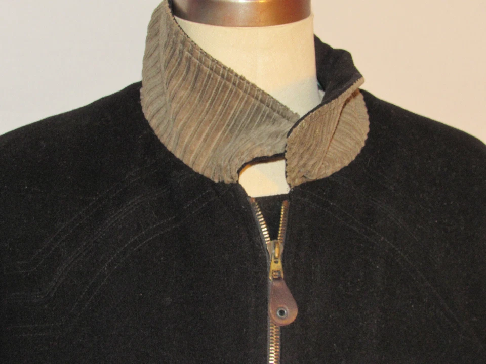 MEN'S VINTAGE HUGO BOSS WOOL/CASHMERE BLACK WINTER JACKET! QUILTED LINING 42 - Image 2 of 4