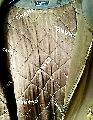 Chanel Vintage 1994 Brown Logo Coat 42 44 46 10 12 14 Chanel Vintage 1994 Brown Logo Coat 42 44 46 10 12 14