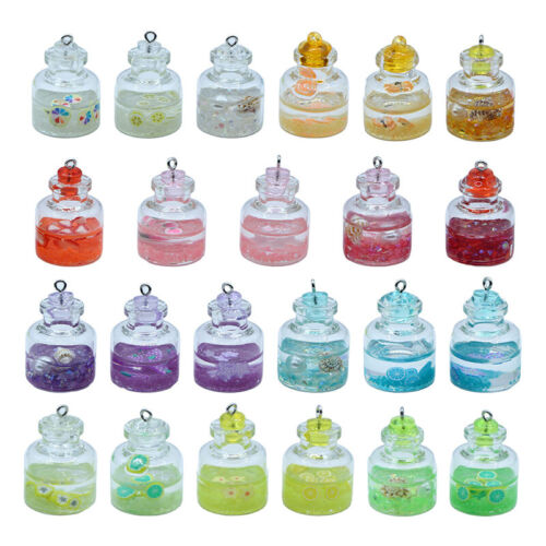 2Pcs Doll house scene background luminous glass alah bottle quicksand bottle - Picture 1 of 12