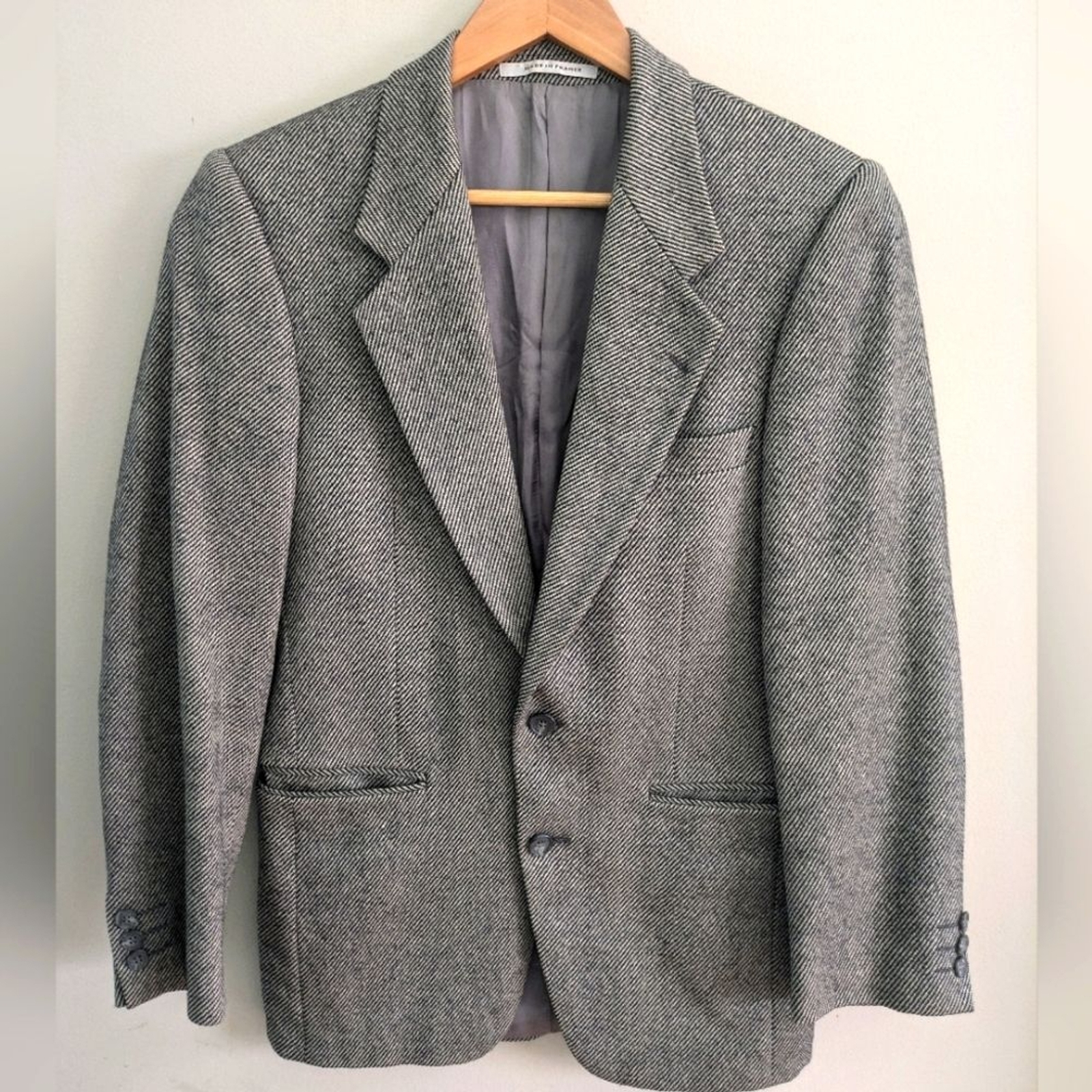 Cappotto sportivo blazer lana Yves Saint Laurent grigio