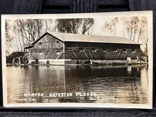 Alamosa, Colorado Norton Artesian Plunge Real Photo Postcard CO RPPC Roadside 