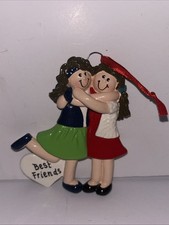 Best Friends FRIENDSHIP Christmas Tree Ornament Girls Hugging 4  