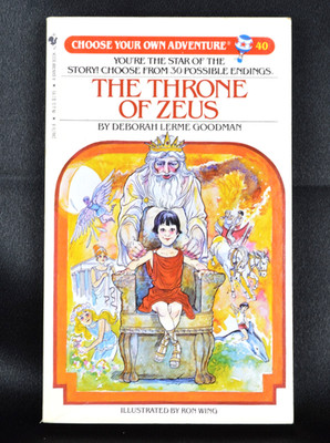 1985 Choose Your Own Adventure #40 The Throne of Zeus CYOA Vintage 1st Ed