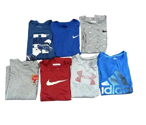 Air Jordan Nike Adidas Boys Youth Small Dri Fit T-Shirt Athletic Lot Bundle