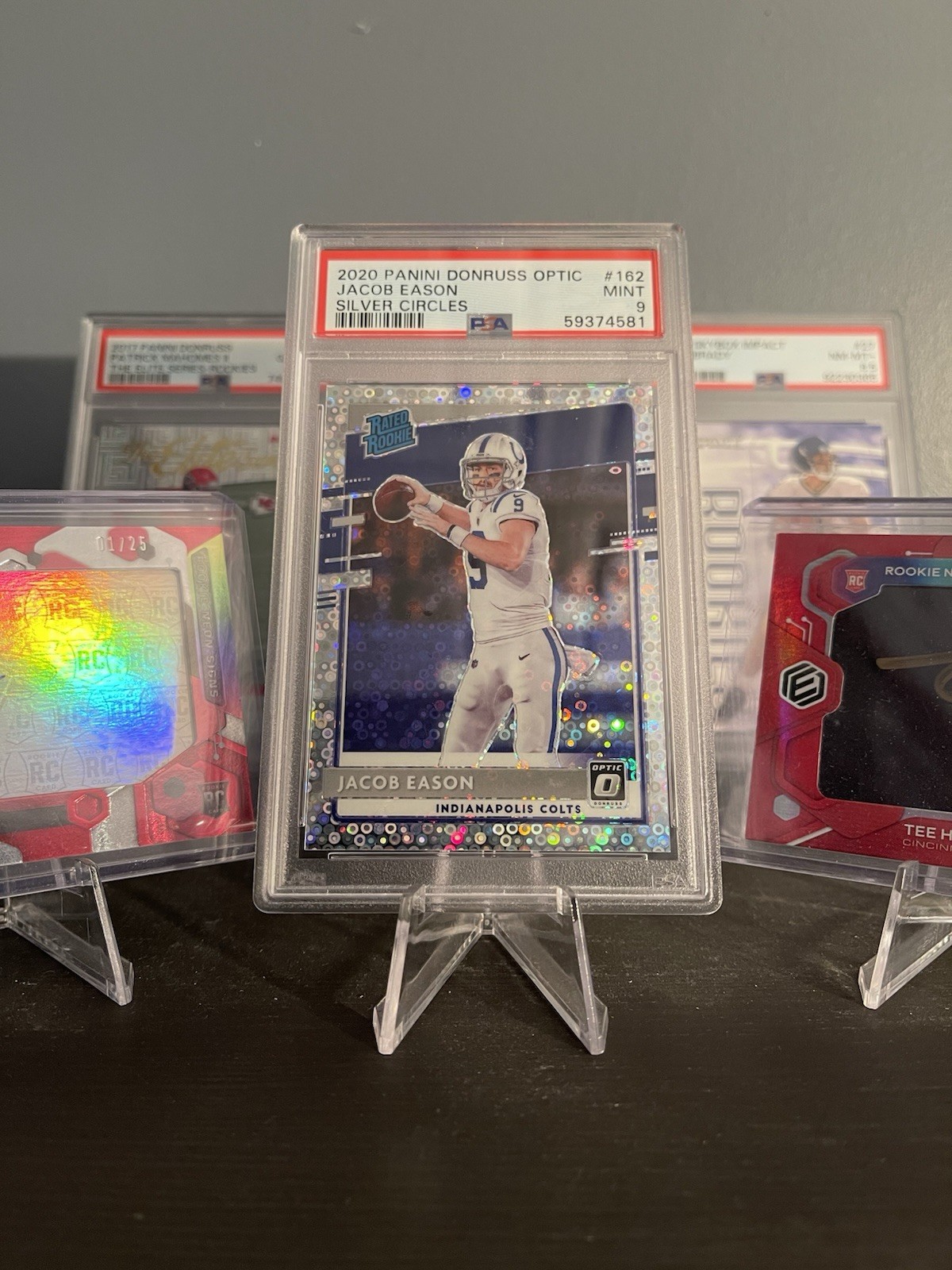 2020 Panini Donruss Optic Jacob Eason #162 Silver Circles Prizm /125 (RC) PSA 9!