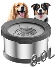 8L Dog Water Bowl No Spill 2.1 Gallon Stainless Steel Water Bowl for Dogs 270...