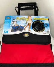 The Original CALIFORNIA INNOVATIONS Rolling Cooler  w/ 2 THERMAL DRINK POCKETS
