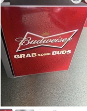 Husky Budweiser 48L Mini Fridge Door Table Top Beer Chiller Glass