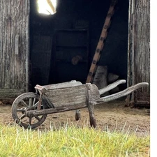 RWD 1/35 Scale Resin European Wheelbarrow – Miniature Diorama Accessory