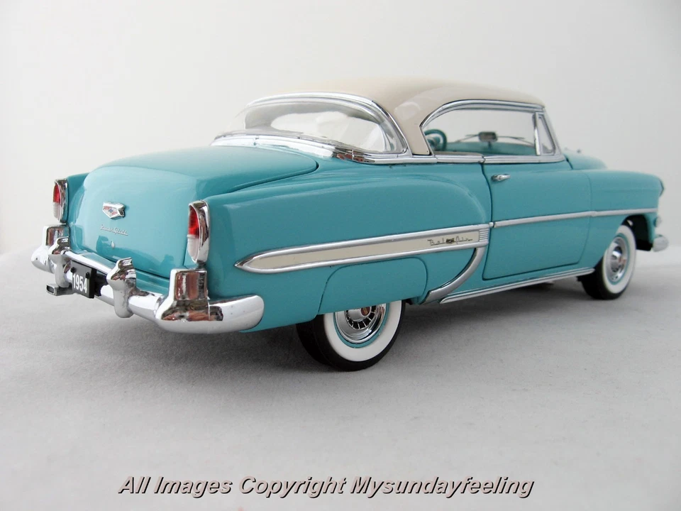 1954 CHEVROLET BEL AIR SPORT COUPE - FRANKLIN MINT - SCALE 1:24 - RARE - NEW! - Immagine 4 di 4