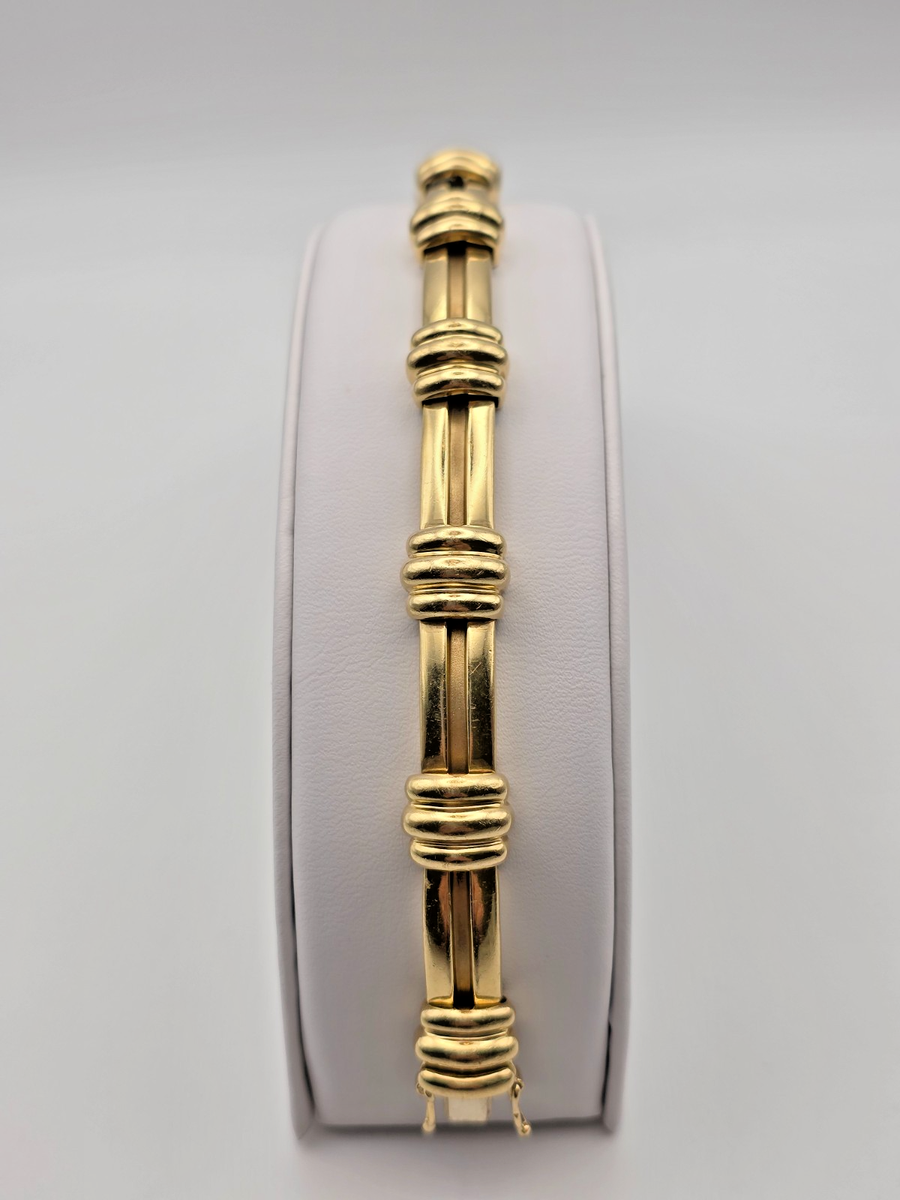 Tiffany & Co. Vintage 1995 Atlas 18K Gold Link Bracelet, 41g, Rare