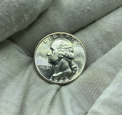 1948-S Washington Silver Quarter Uncirculated BU, San Francisco Mint N350
