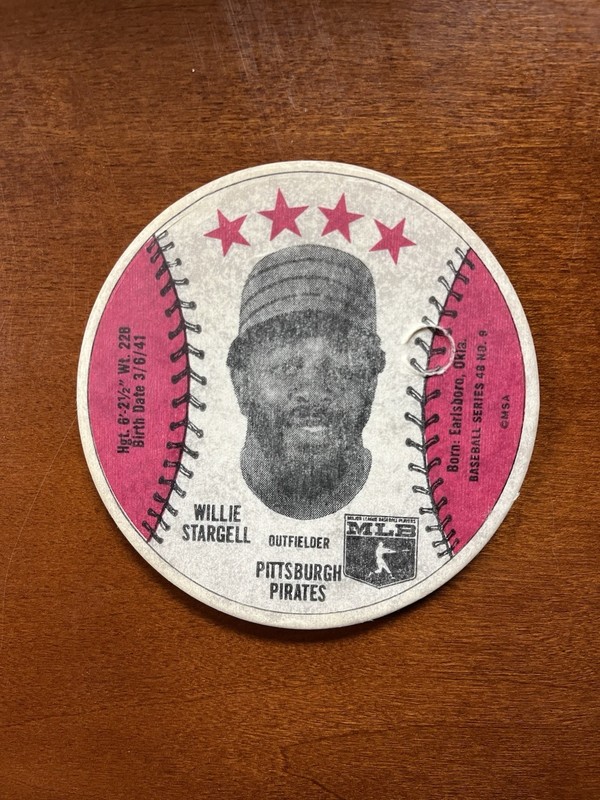 1977 Willie Stargell MSA Cup Lid HOF Pittsburgh Pirates