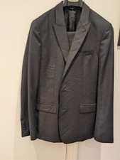 Dolce & Gabbana Martini Suit  Grey Glen Check Slim IT 50 UK 40  100% Virgin Wool