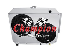 Aar Champion 3 Row Radiator12 Fansshroud-1966-1969 Chrysler Town Country V8