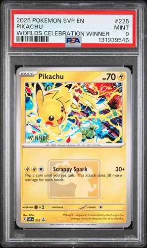 2025 POKEMON SVP EN-SV BLACK STAR PROMO #225 PIKACHU PSA 9