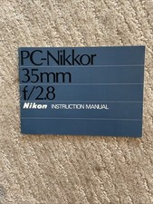 Nikkor PC 35 f2.8 Instruction Manual