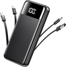 Portable Charger, 50000mAh Power Bank with Built in Cables, 22.5W..