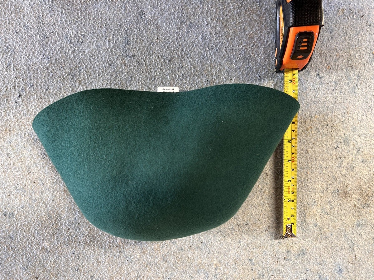 Anthropologie Vintage Green Felt Wool Bucket Hat One Size NWT Soft Chic 1920s Style Cloche Hat in Green Wool with Sage Green Velvet  main image 4