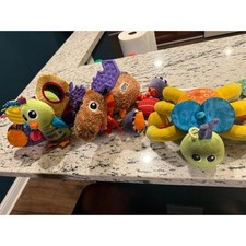 Bundle of Lamaze hanging infant toys Jacques peacock Mortimer moose spider