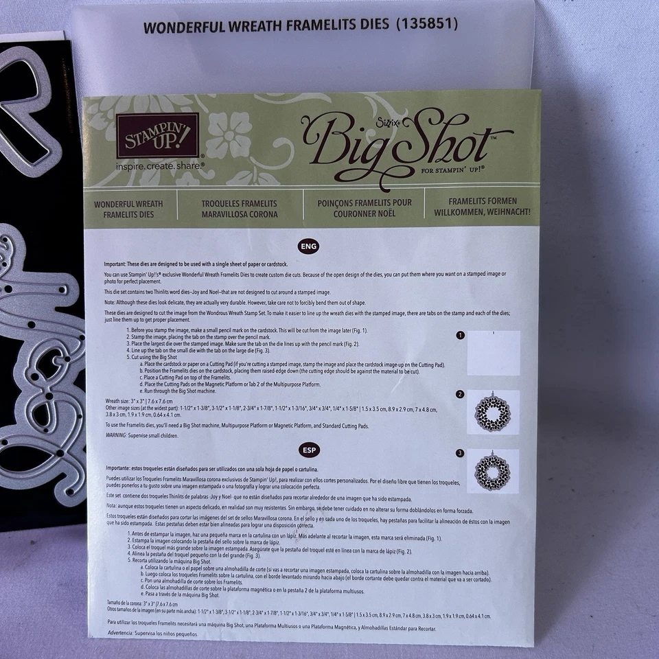 Troqueles Framelits de guirnalda maravillosa retirada Stampin' Up, 135851, troqueladoras de metal Foto 3 de 4