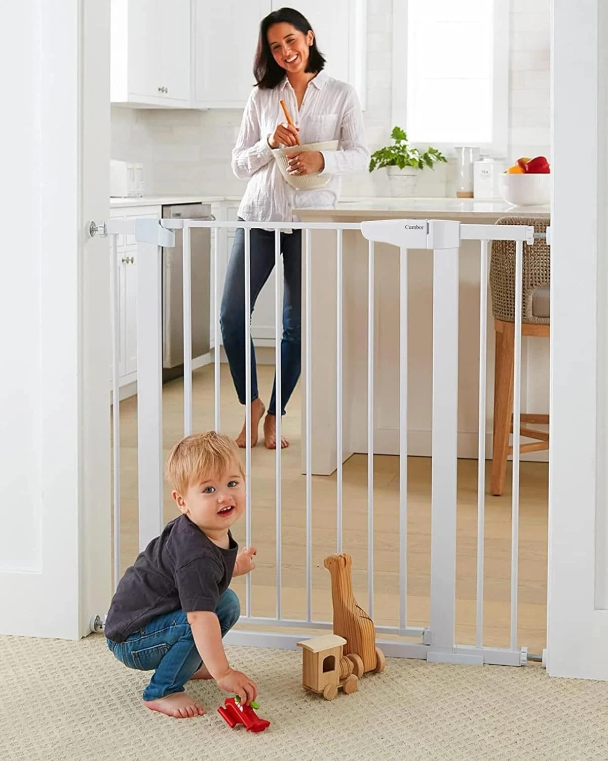 Cumbor 36" Extra Tall Baby Gate for Stairs, 29.7-40.6" Wide Dog #R032
Opens in a new window or tab