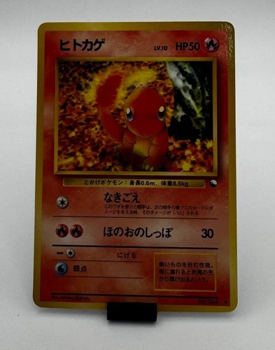 Vintage Japanese Charmander Red and Green Gift Set GNo.004 Pokemon Card