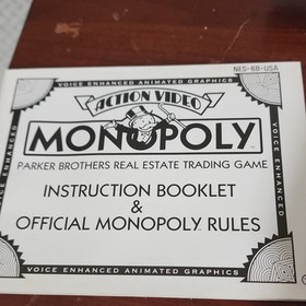 Nintendo NES Monopoly Complete In Box Parker Brothers w/Manual 1991